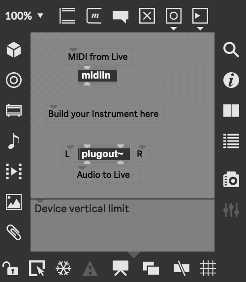 The default Max Instrument.